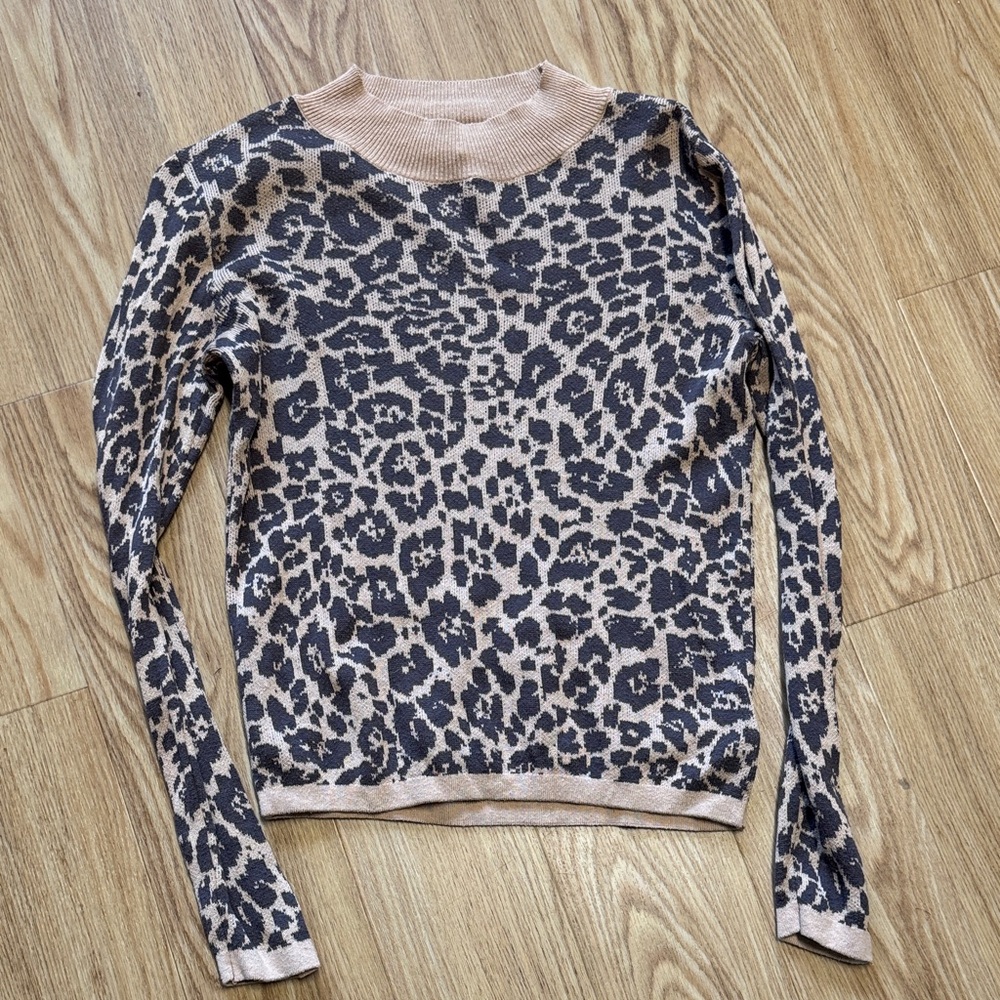 Express Cheetah Patterned Sweater
